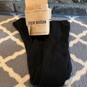 Steve Madden sweater footed tights